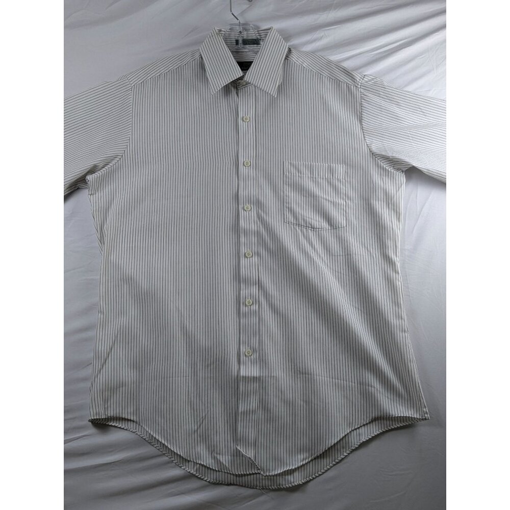 Vintage Sears Men’s Store Striped Dress Shirt 16-34/35 Long‎ Sleeve Perma-Prest